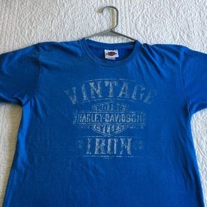 Harley Davidson blue crew neck TShirt Mens M